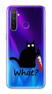 Чехол на Realme 5 Pro "Котик с ножом" Case Place