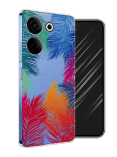 Чехол Awog на Tecno Camon 20 Pro 4G "Рамка из перьев"