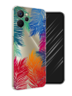 Чехол Awog на Realme 9i 5G/10T 5G "Рамка из перьев"