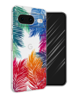 Чехол Awog на Google Pixel 8 "Рамка из перьев"