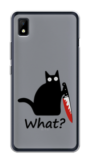 Чехол на ZTE Blade L210 "Котик с ножом" Case Place