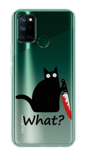 Чехол на Realme 7i "Котик с ножом" Case Place