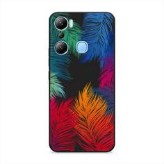 Чехол Awog на Infinix Hot 20i "Рамка из перьев"