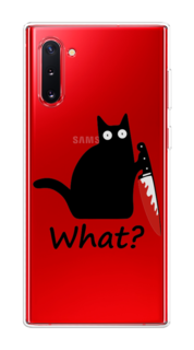 Чехол на Samsung Galaxy Note 10 "Котик с ножом" Case Place