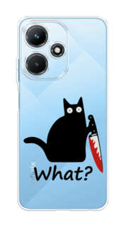 Чехол на Infinix Hot 30i "Котик с ножом" Case Place