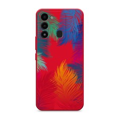 Чехол Awog 302853-1 для Tecno Spark Go 2022, Spark 8C, Spark 9 "Рамка из перьев"