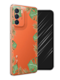 Чехол Awog на Infinix Zero 5G 2023 "Листья папоротника рамка"