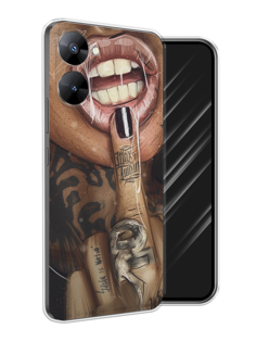 Чехол Awog на Realme V30 5G/V30T 5G "Девушка с татуировками"