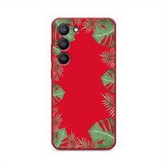 Чехол Awog на Samsung Galaxy S23 5G "Листья папоротника рамка"