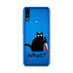 Чехол на Lenovo K13/Motorola Moto E7 Power "Котик с ножом" Case Place