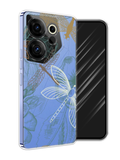 Чехол Awog на Tecno Camon 20 Premier "Тени стрекоз"