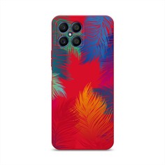Чехол Awog на Honor X8 "Рамка из перьев"