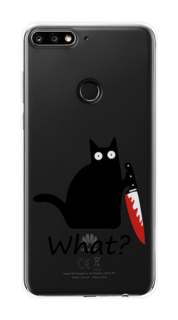 Чехол на Honor 7C Pro "Котик с ножом" Case Place
