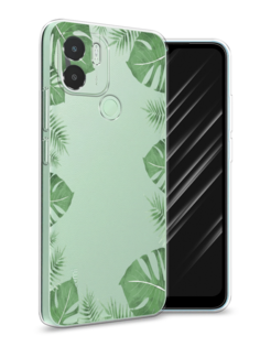 Чехол Awog на Xiaomi Redmi A1+/A2+ "Листья папоротника рамка"