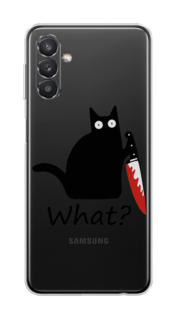 Чехол на Samsung Galaxy A13 5G/A04s "Котик с ножом" Case Place