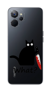 Чехол на Realme 9i 5G "Котик с ножом" Case Place