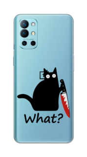 Чехол на OnePlus 9R "Котик с ножом" Case Place