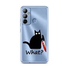 Чехол на Tecno Pop 6 Go "Котик с ножом" Case Place
