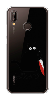 Чехол на Huawei Nova 3 "Котик с ножом" Case Place