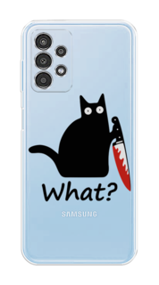 Чехол на Samsung Galaxy A13 4G "Котик с ножом" Case Place