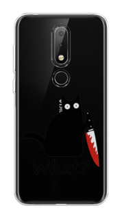Чехол на Nokia X6 "Котик с ножом" Case Place