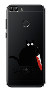 Чехол на Huawei P Smart "Котик с ножом" Case Place