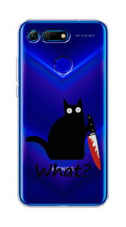 Чехол на Honor V20 "Котик с ножом" Case Place