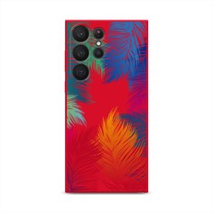 Чехол Awog на Samsung Galaxy S23 Ultra 5G "Рамка из перьев"