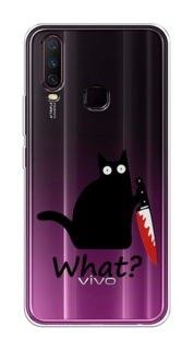 Чехол на Vivo Y12/Y17 "Котик с ножом" Case Place