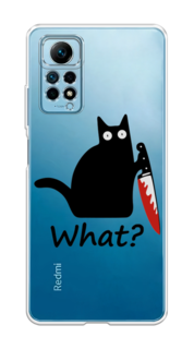 Чехол на Redmi Note 12 Pro 4G "Котик с ножом" Case Place