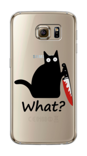Чехол на Samsung Galaxy S6 "Котик с ножом" Case Place