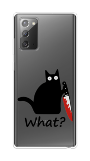 Чехол на Samsung Galaxy Note 20 "Котик с ножом" Case Place