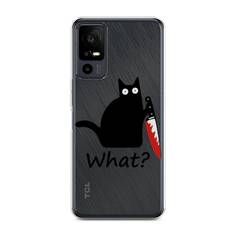 Чехол на TCL 40R 5G "Котик с ножом" Case Place