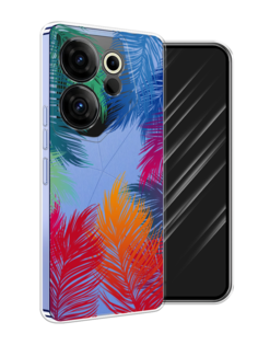 Чехол Awog на Tecno Camon 20 Premier "Рамка из перьев"