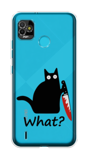 Чехол на Tecno POP 5 "Котик с ножом" Case Place