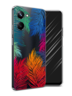 Чехол Awog на Realme 10 Pro "Рамка из перьев"