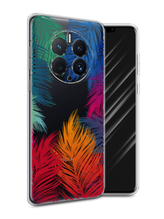 Чехол Awog для Huawei Mate 50 Pro "Рамка из перьев"