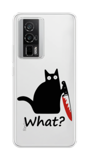Чехол на Redmi K60 "Котик с ножом" Case Place