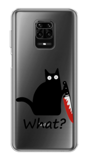 Чехол на Xiaomi Redmi Note 9 Pro/9S "Котик с ножом" Case Place