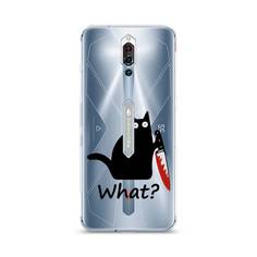 Чехол на ZTE RedMagic 5S Котик с ножом Case Place