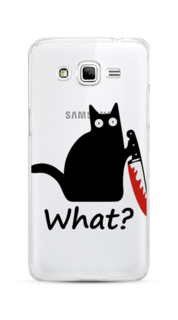 Чехол на Samsung Galaxy Grand Prime/J2 Prime "Котик с ножом" Case Place