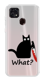 Чехол на ZTE Blade 20 Smart "Котик с ножом" Case Place