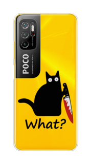 Чехол на Xiaomi Poco M3 Pro "Котик с ножом" Case Place