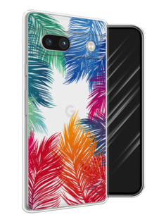 Чехол Awog на Google Pixel 7A "Рамка из перьев"