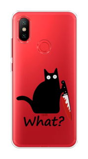 Чехол на Xiaomi Mi 6X"Котик с ножом" Case Place