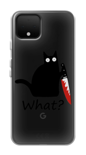 Чехол на Google Pixel 4 "Котик с ножом" Case Place