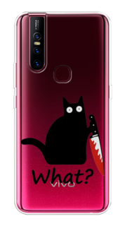 Чехол на Vivo V15 "Котик с ножом" Case Place
