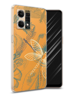 Чехол Awog на Oppo Reno 8 4G "Тени стрекоз"