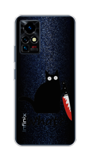 Чехол на Infinix Zero X Pro "Котик с ножом" Case Place