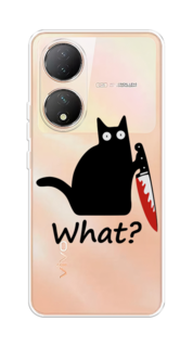 Чехол на Vivo Y100 "Котик с ножом" Case Place